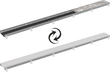 Dušo latako grotelės Alcadrain DOUBLE, 750 mm, dvipusės 